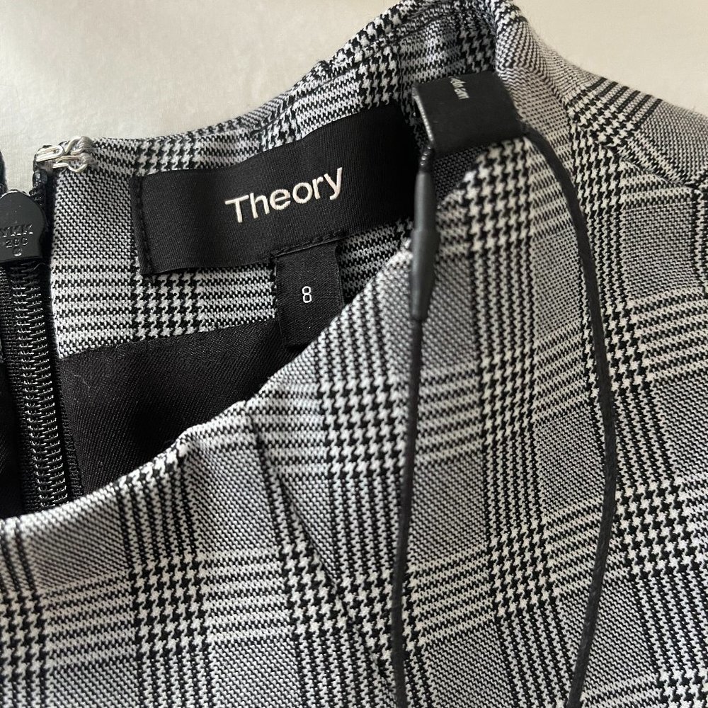 Theory McClair Plaid Mod Belt Dress - New with tags on - size 8